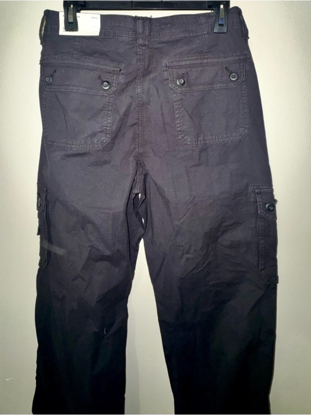 NWT American Eagle Outfitters Black Cargo Pants "Baggy Jogger" - Picture 7 of 11